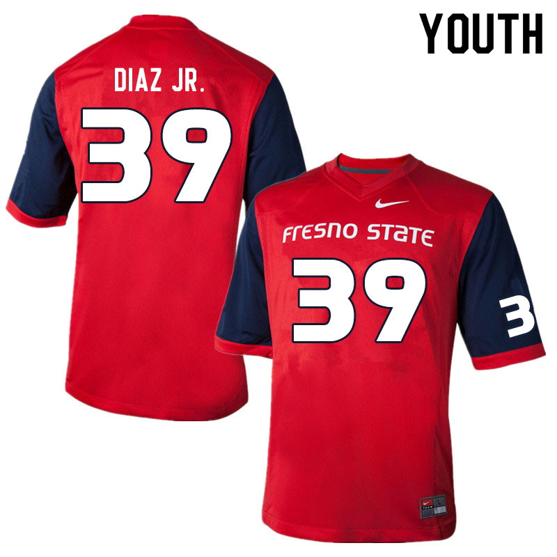 Youth #39 Jason Diaz Jr. Fresno State Bulldogs College Football Jerseys Sale-Red